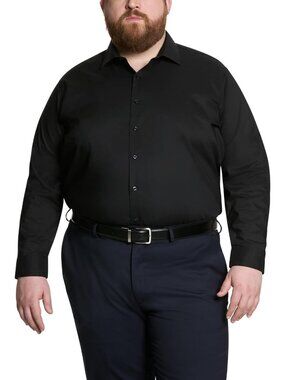 Stylish Big & Tall Men's Dress Shirt - Perfect for Work or Formal Events